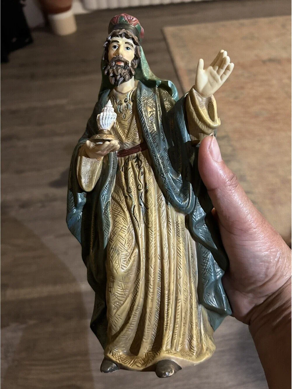 VTG Grandeur Noel Nativity 3 Wisemen Ceramic Figurines Christmas 1999 7